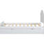 Lit simple en bois blanc avec tête de lit et lit gigogne-1495993940