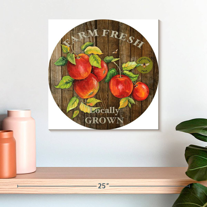 Plaque murale Khylige Farm Fresh Apples I, H 16 po x l 16 po