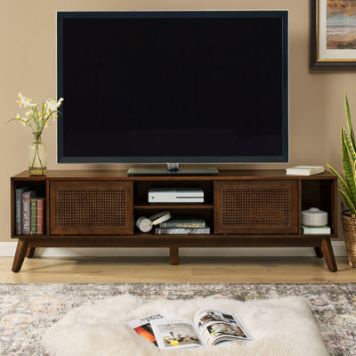 Meuble télé 67,9 po Mid-Century Modern Rattan