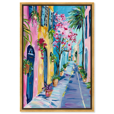 Art Remedy The Colorful Streets Framed Colorful Coastal 57423