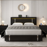 3-Piece Bedroom Sets, Storage Bed with 2-Drawers and Charging Port