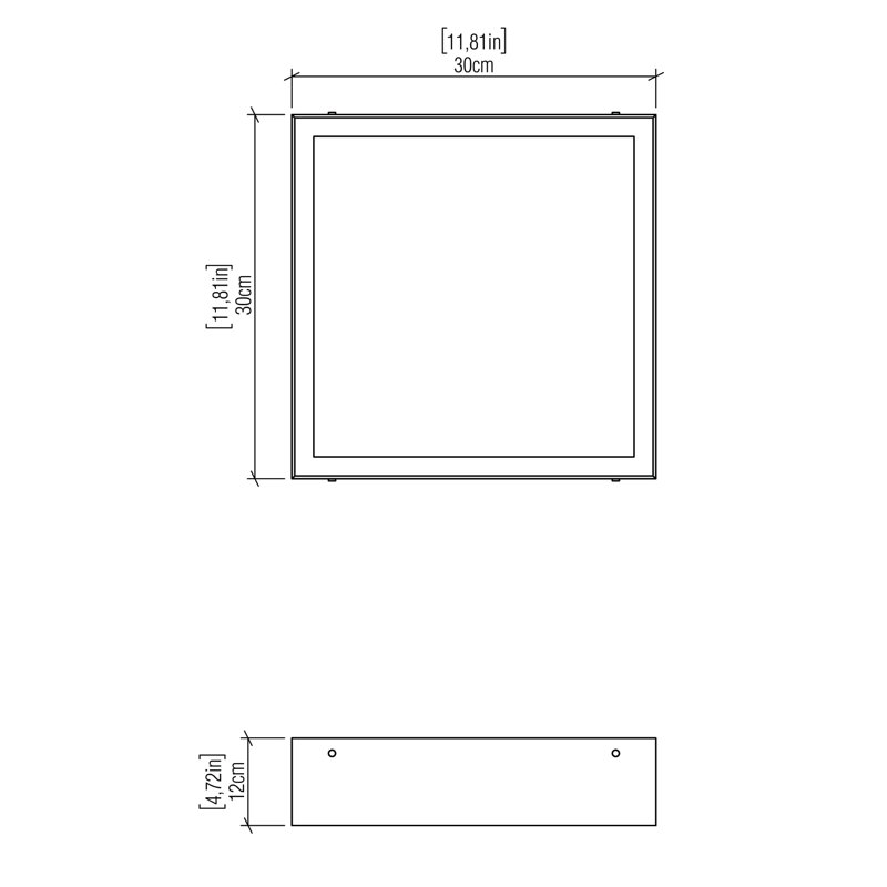 Meio LED Flush Mount, 4.68" H x 11.7" W x 11.7" D, Sand