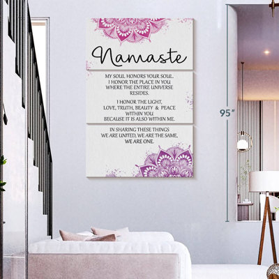 " Namaste Meaning " 3 - Pieces