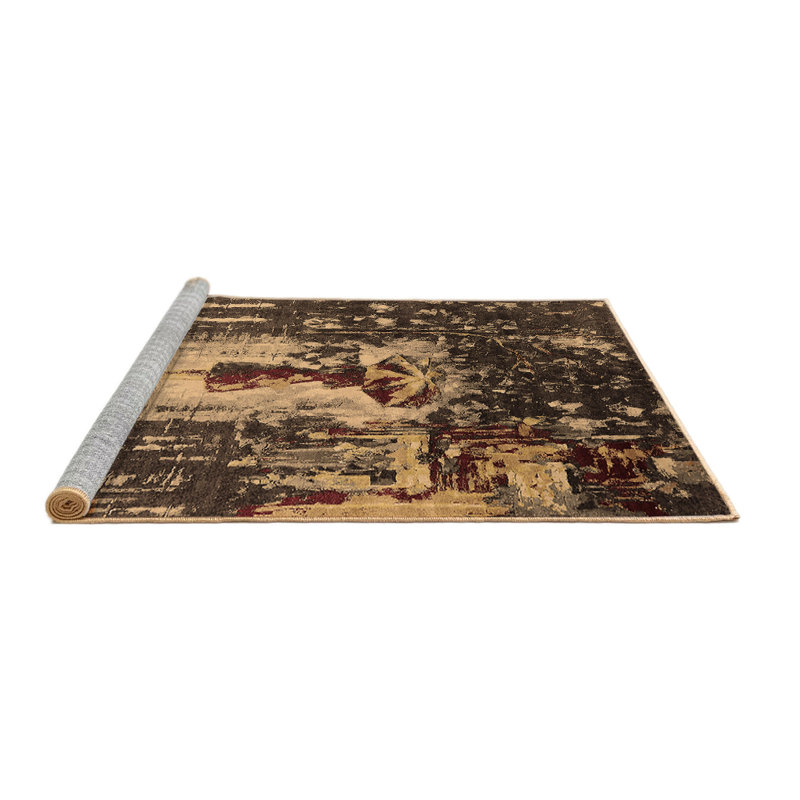 Tapis brun Cykana Mid-Century Modern 2774, Rond 8 pi