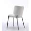 Chaise de salle à manger moderne et simple en fer forgé à dossier en peluche en acier inoxydable