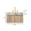 Armoire de salle de bain de luxe en bois naturel 30 po Luxury