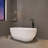 63 in. Freestanding Soaking Solid Surface Bathtub-98606634