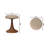 Boucle Teak Accent Stool