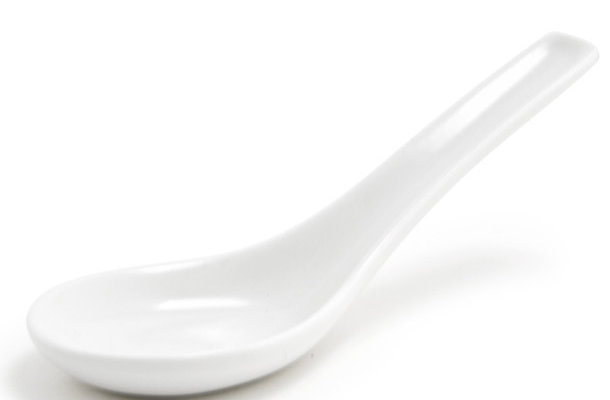 Cuillère à soupe asiatique, Blanc brillant