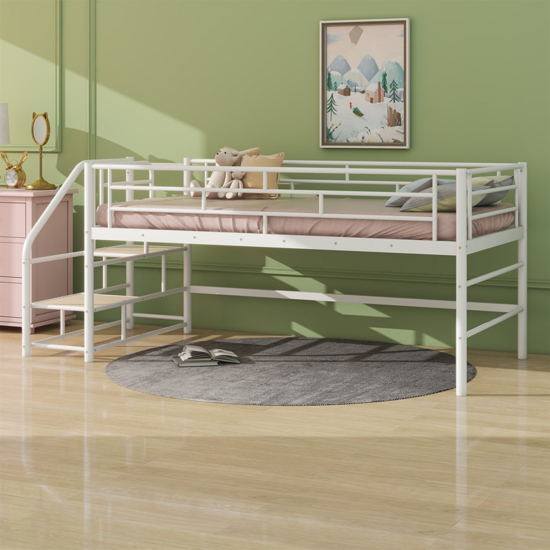 Andrra Kids Twin Loft Bed, White