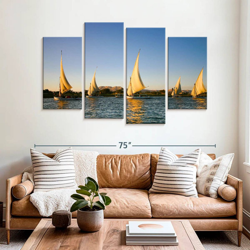Bateaux Mehar Nile Felucca, H 42 po x l 68 po