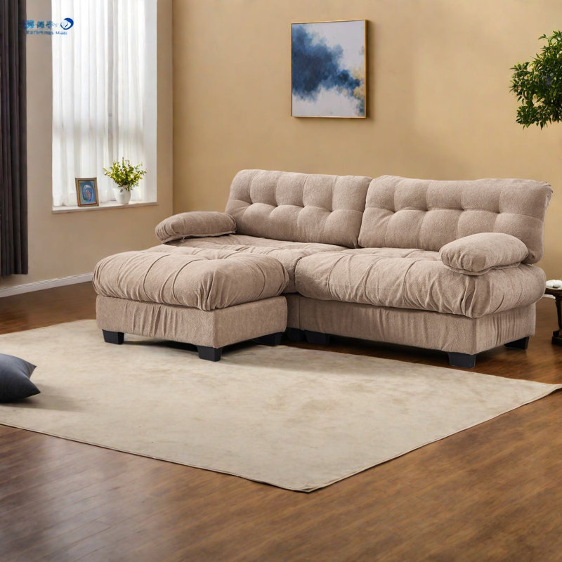 Canapé modulaire à assise profonde, canapé en forme de L moderne pour la maison
