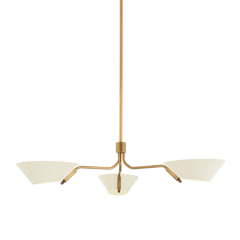Sacramento Iron 3-Light Chandelier, Beige
