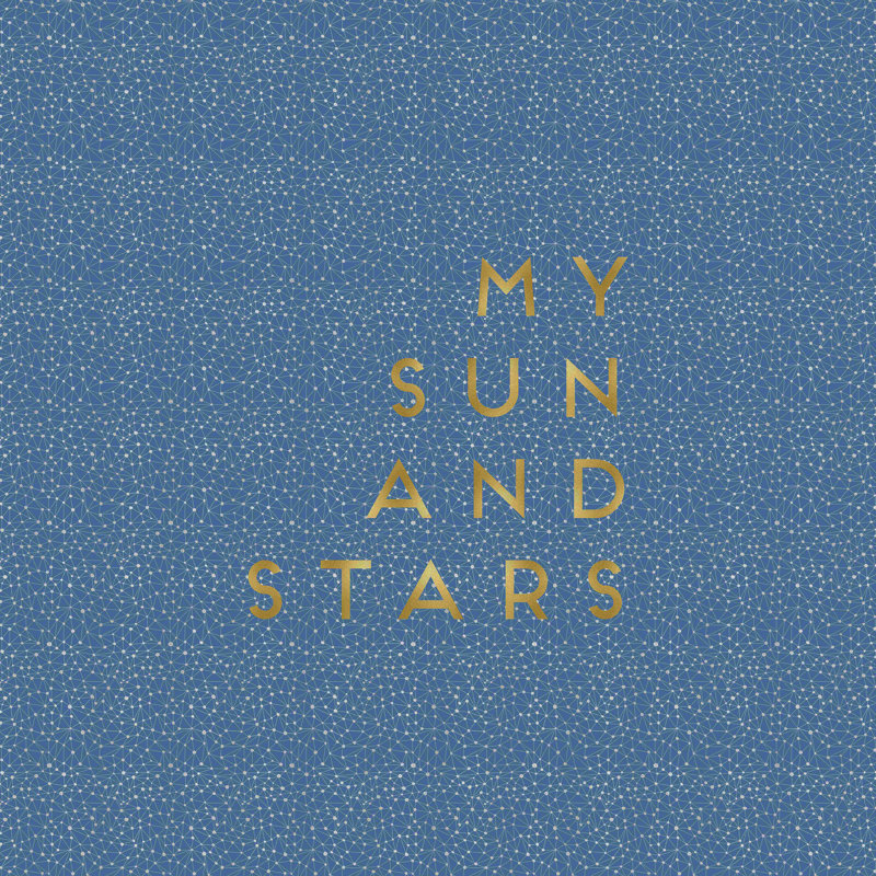 My Sun and Stars - Art textuel, H 12 po x l 12 po, Non, Toile tendue
