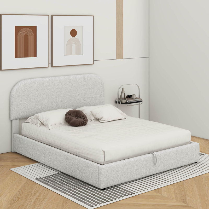 Queen Size Upholstered Platform Bed