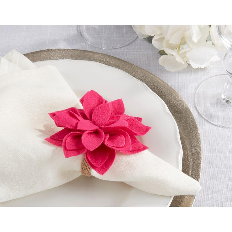 Porte-serviettes en polyester, Fuchsia