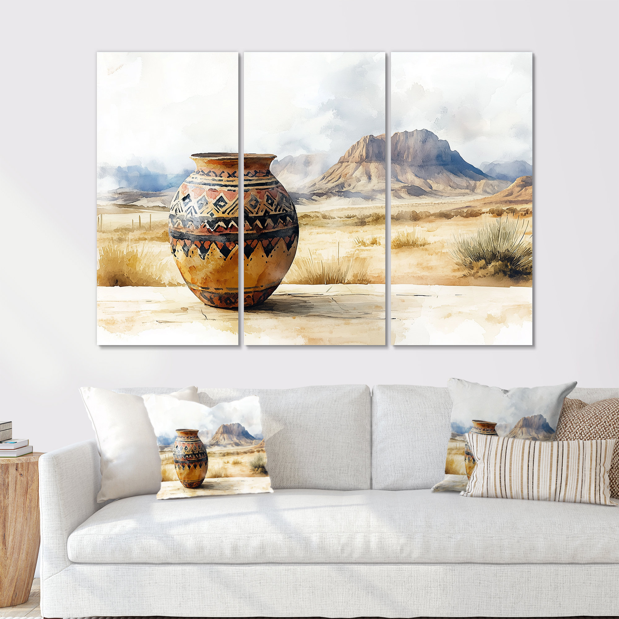 Loon Peak?? African Art Pottery Desert Serenity - Boho Pottery Wall ...