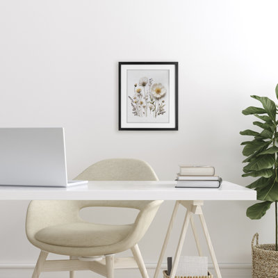 Pressed Bathroom Botanicals Framed Print Under Glass, design by Lettered and Lined