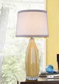 Deakins Ceramic Table Lamp Lamp, Daffodil Yellow