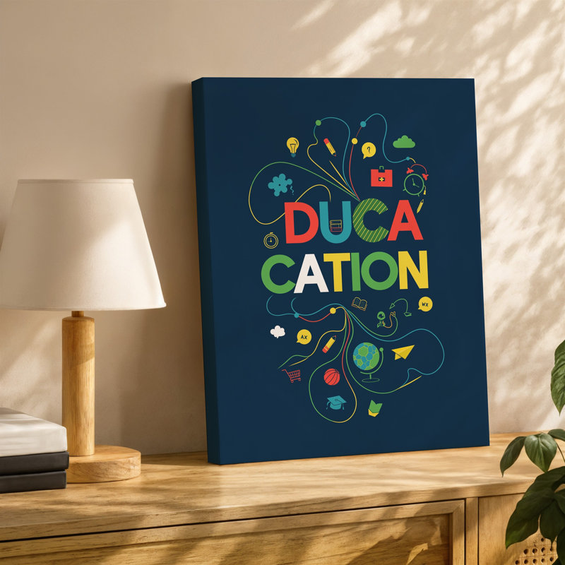 Reproduction d'art graphique sur toile mettant en valeur la toile, H 20 po x l 20 po