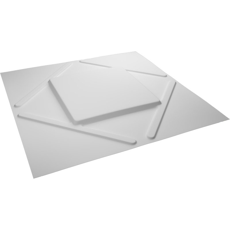 Aubrey White Textured 3D PVC Wall Panel 19.63"