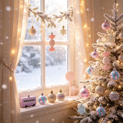 Décorations de Noël, ornements pour sapin, décorations suspendues, boules de Noël, jolis pendentifs pour sapin, décorations de fenêtre et de couronne de Noël