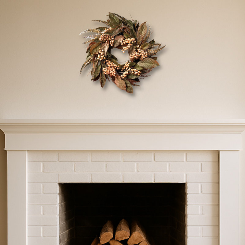 Feather and Berry Wreath