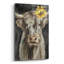  «Floral Highland Cow Vertical» par Silvia Vassileva, art mural en verre acrylique, 12 po x 16 po