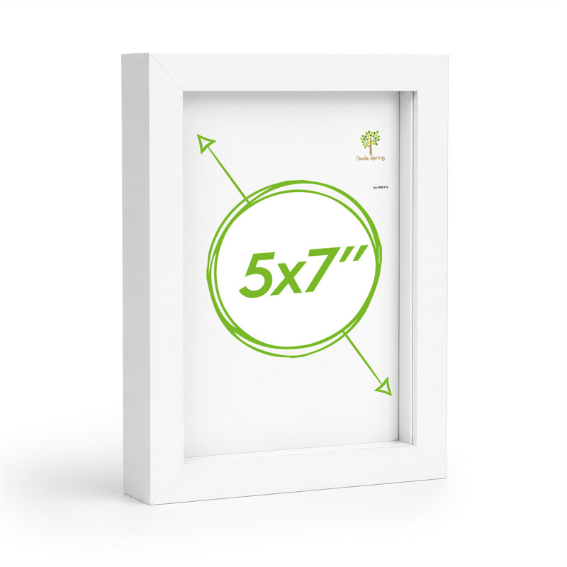 Shadow Box Picture Frame, 20cm H x 15cm W x 3.5cm D, White