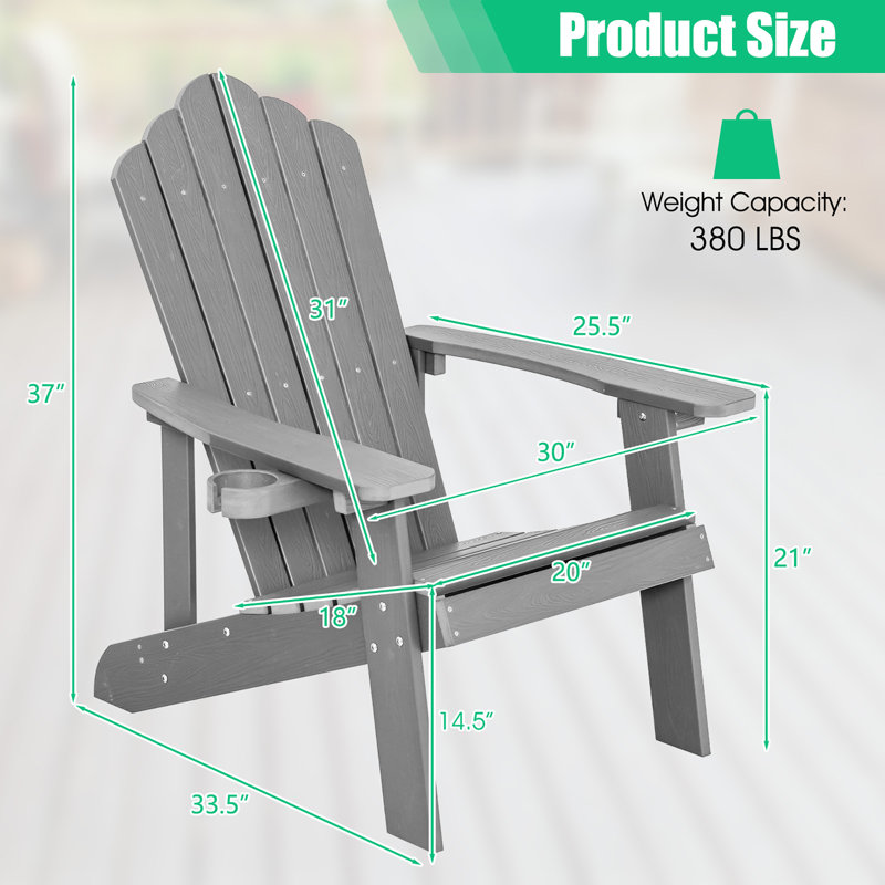 Chaise Adirondack Falmer, gris