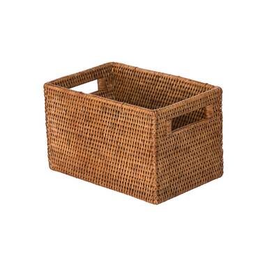 Kouboo La Jolla Rattan Organizing and Shelf Basket, Honey-Brown