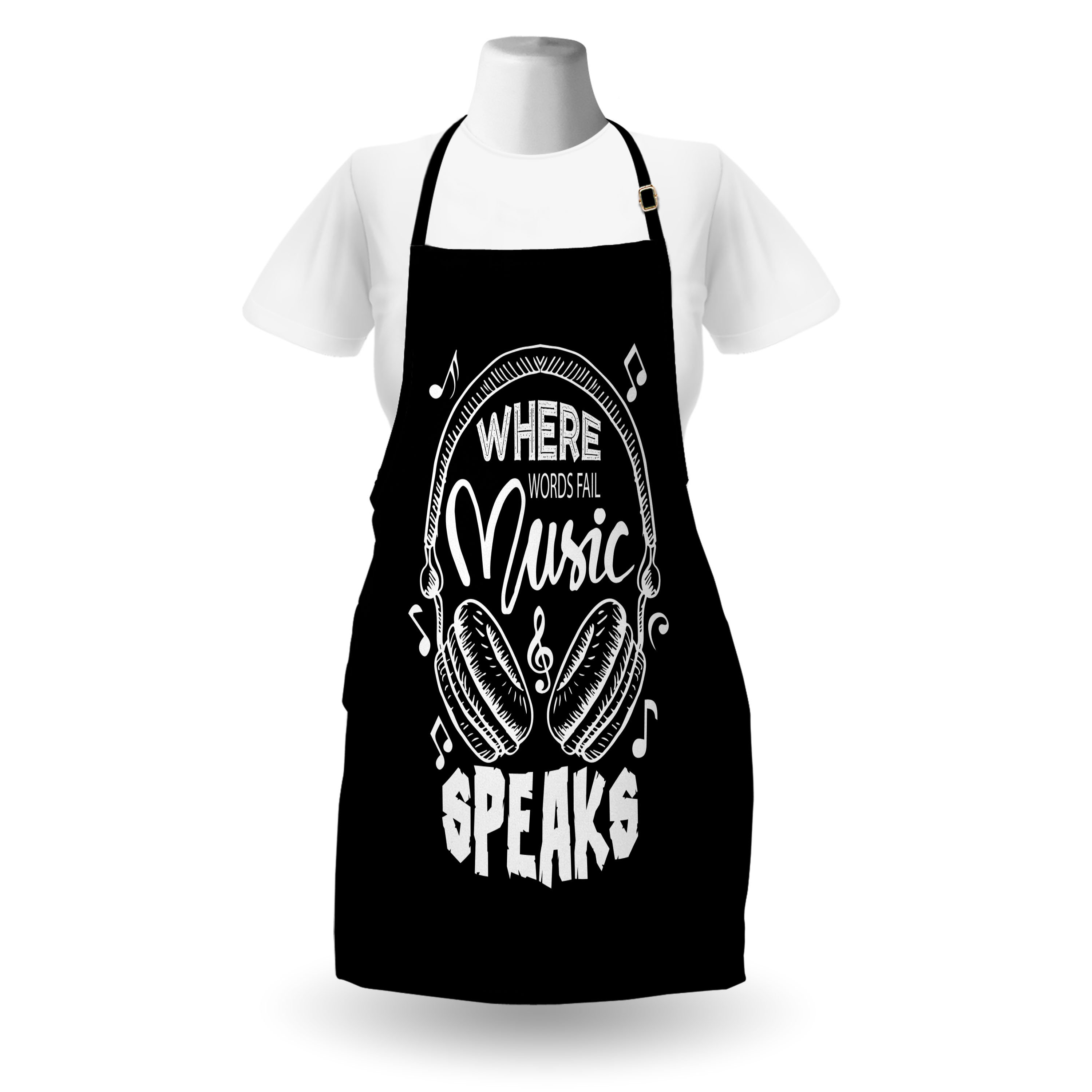 East Urban Home Saying Apron, Cooking Gardening, Adult Size, Charcoal