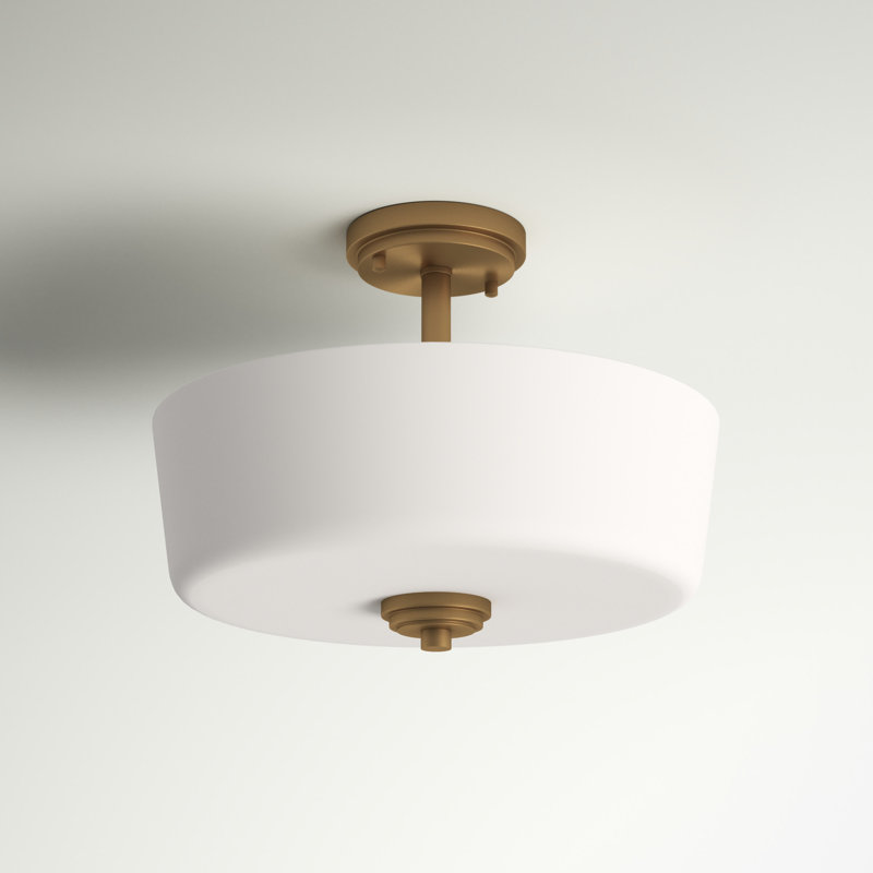 Plafonnier semi-encastré 3 lumières 14,75 po Ceron