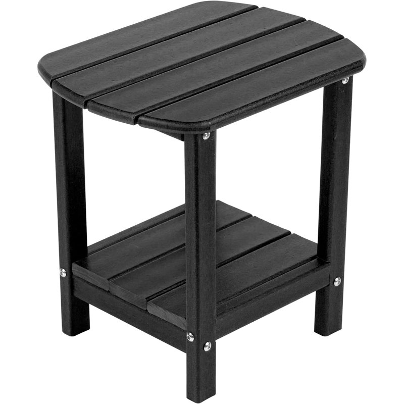 Table d'appoint d'extérieur, table de bout Adirondack à 2 niveaux, Brun