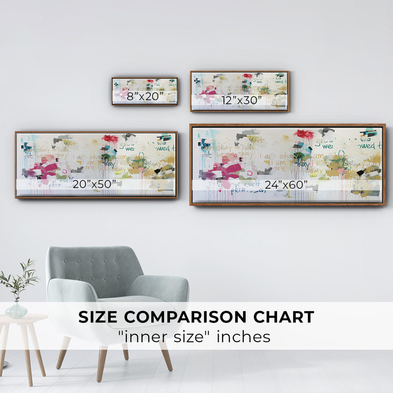 «I'm Okay V», toile encadrée, H 12 po x l 30 po