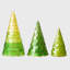 Capiz Trees, Set Of Three, Green Multi
