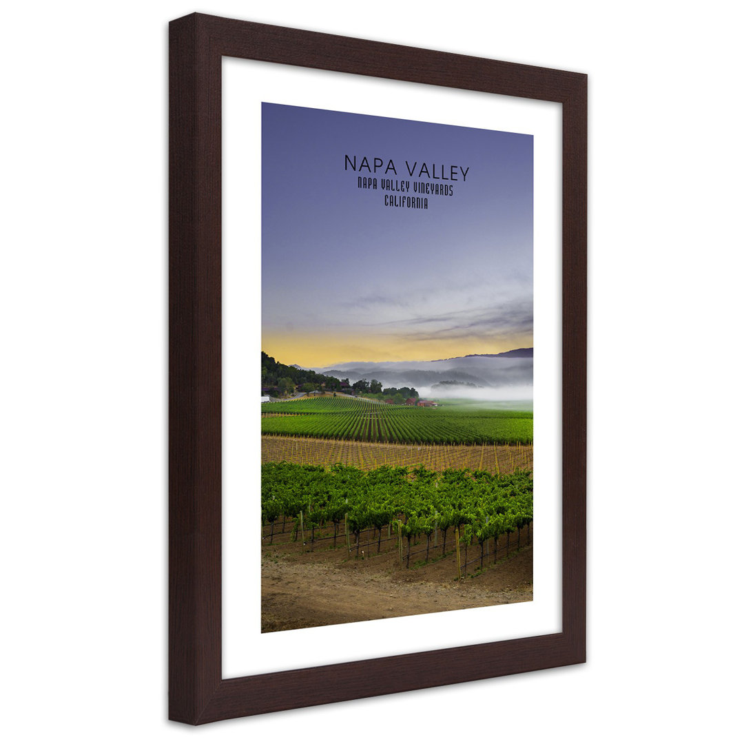 Bilder mit Rahmen, Napa Valley Landschaftsbild