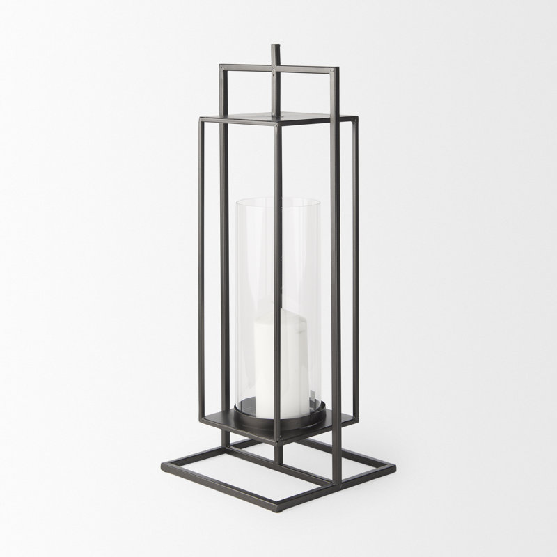Tabletop Lantern, 24" H x 9.25" W x 9.25" D