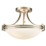 Odegaard 3-Light Glass Semi Flush Mount