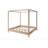 Solid Wood High Post Canopy Platform Bed - Knot-Free Poplar Modern Organic Frame-1506261842