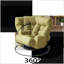 Fauteuil de jeu réglable, ergonomique à 5 positions, rotatif à 360 ° avec support pour téléphone | Vert sauge | Métal