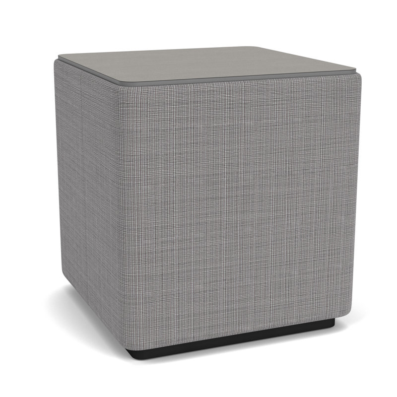 Table de salon avec plateau en stratifié Darsey, Noir; gris chambray, 20", Sergé sarrasin