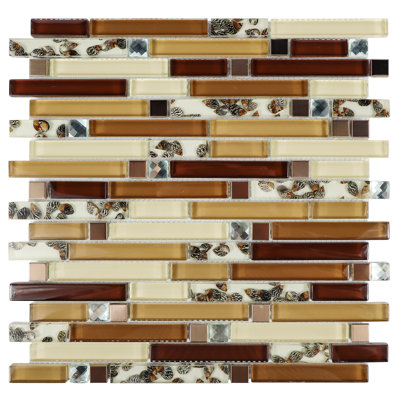 Carreau de mosaïque linéaire en verre Cevallos