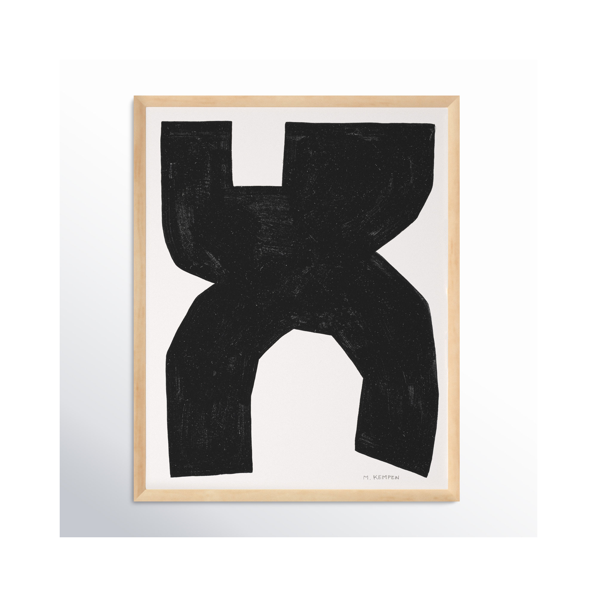 Module On White 1 by Michael Kempen, Brown, 50" H x 40" W x 1.25" D