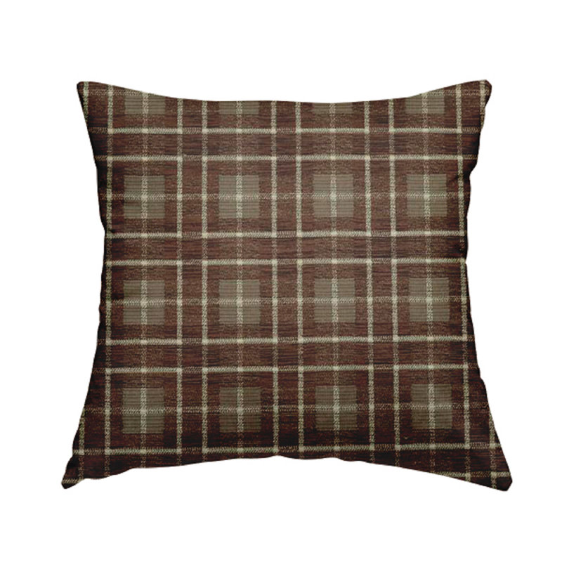 Bufford Plaid Square Cushion, 55cm H x 55cm W x 5cm D