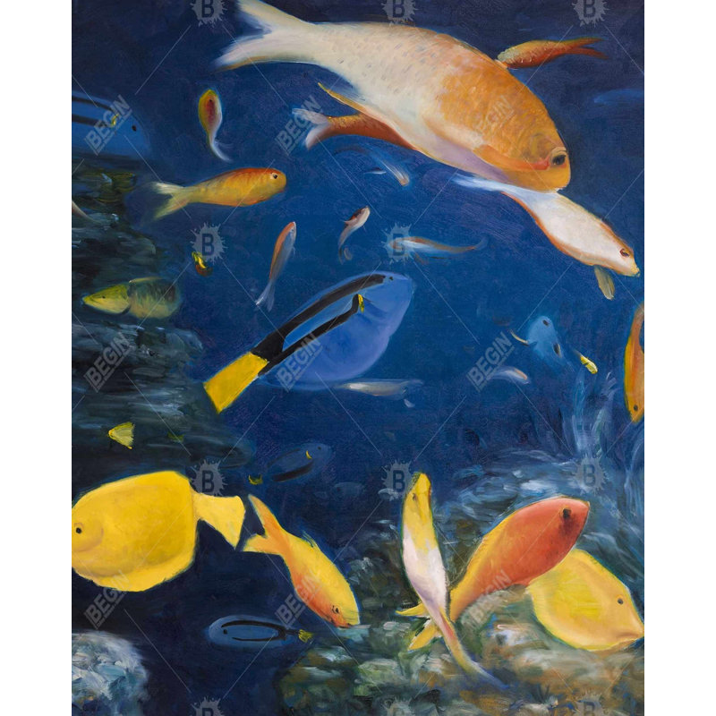 «Colorful Fish Under The Sea» sur toile