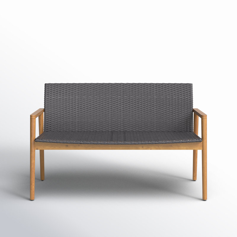 Lumina 51.25'' High-Density Polyethylene (HDPE) Wicker Outdoor Loveseat