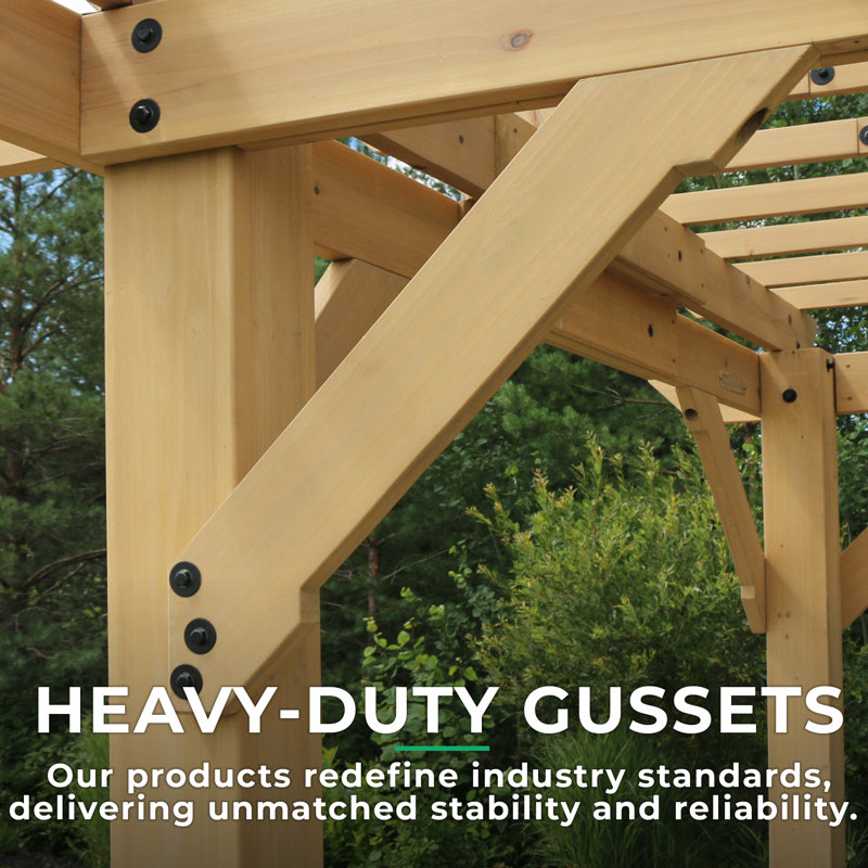 Meridian 10' x 22' Natural Cedar Outdoor Pergola