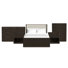 Picket House Furnishings Sutton Queen Uph 5PC Bedroom Set In Dark Brown