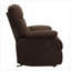 Fauteuil inclinable avec accoudoirs coussinés, dossier capitonné Mouvement inclinable | Microfibre brun foncé